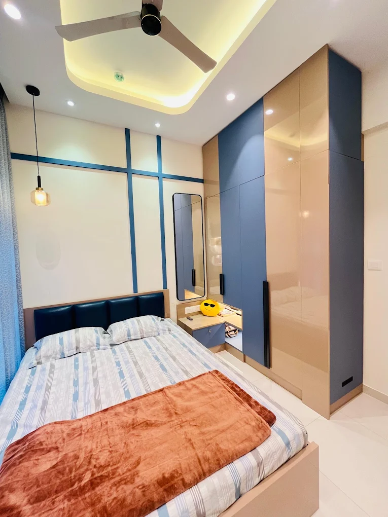 Modern Ambient Coffered Bedroom in Bhubaneswar