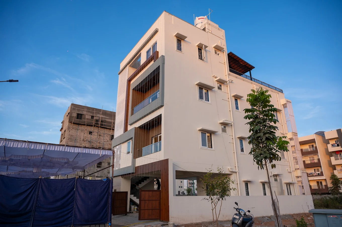 Sleek Modern Residence Exterior in Bhubaneswar